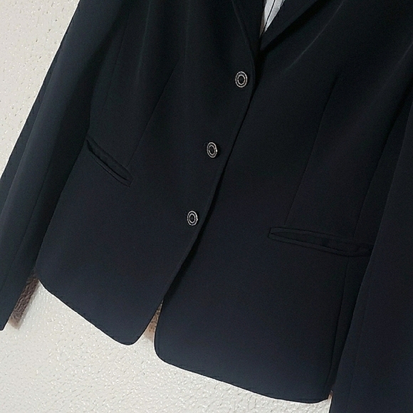 Tahari Navy Blue Button Up Blazer Professional Classic Modern Formal Womens Sz 4 - Picture 5 of 10